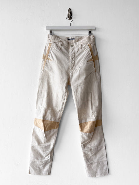 ISSEY MIYAKE - S/S 1997 PANELLED TROUSERS WITH GEOMETRIC BELT LOOPS DETAILING