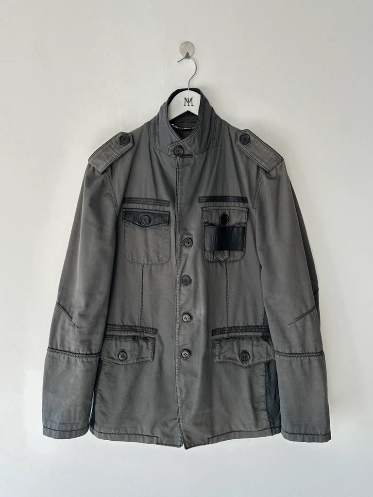 BIKKEMBERGS - S/S 2008 JACKET WITH LEATHER PANELS