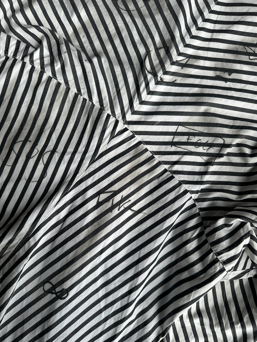 ISSEY MIYAKE - 1990s ABSTRACT PRINTING BATWING SLEEVE SHIRT