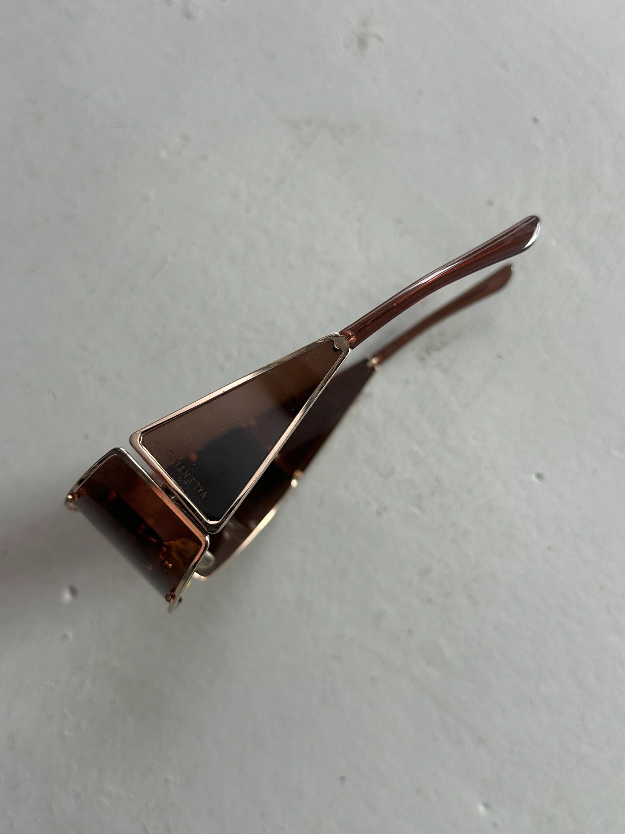 VALENTINO - early 2000s SHIELD SUNGLASSES WITH MIRRORED TEMPLES