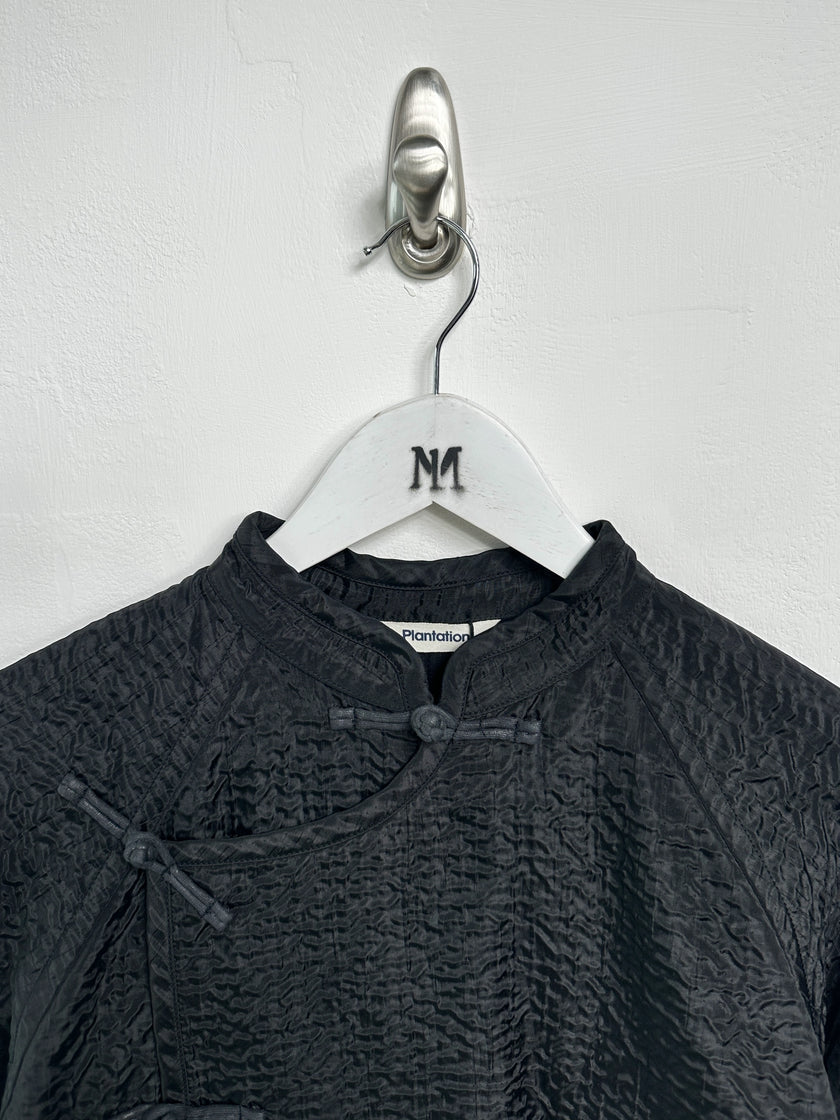 ISSEY MIYAKE PLANTATION - 1990s FROG CLOSURE TEXTURED JACKET