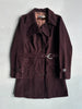 KATHARINE HAMNETT - 1990s VELVET BELTED TRENCH COAT