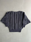 ISSEY MIYAKE - 1980s 3D BATWING SLEEVE KNIT JUMPER