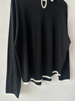 YOHJI YAMAMOTO Y'S - early 1990s LONG SLEEVE TOP WITH BUTTON DETAIL AT COLLAR