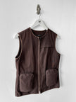 ITALIAN LABEL - late 1990s ZIPPED VEST GILET WITH ZIP OFF BACK POCKET PANEL
