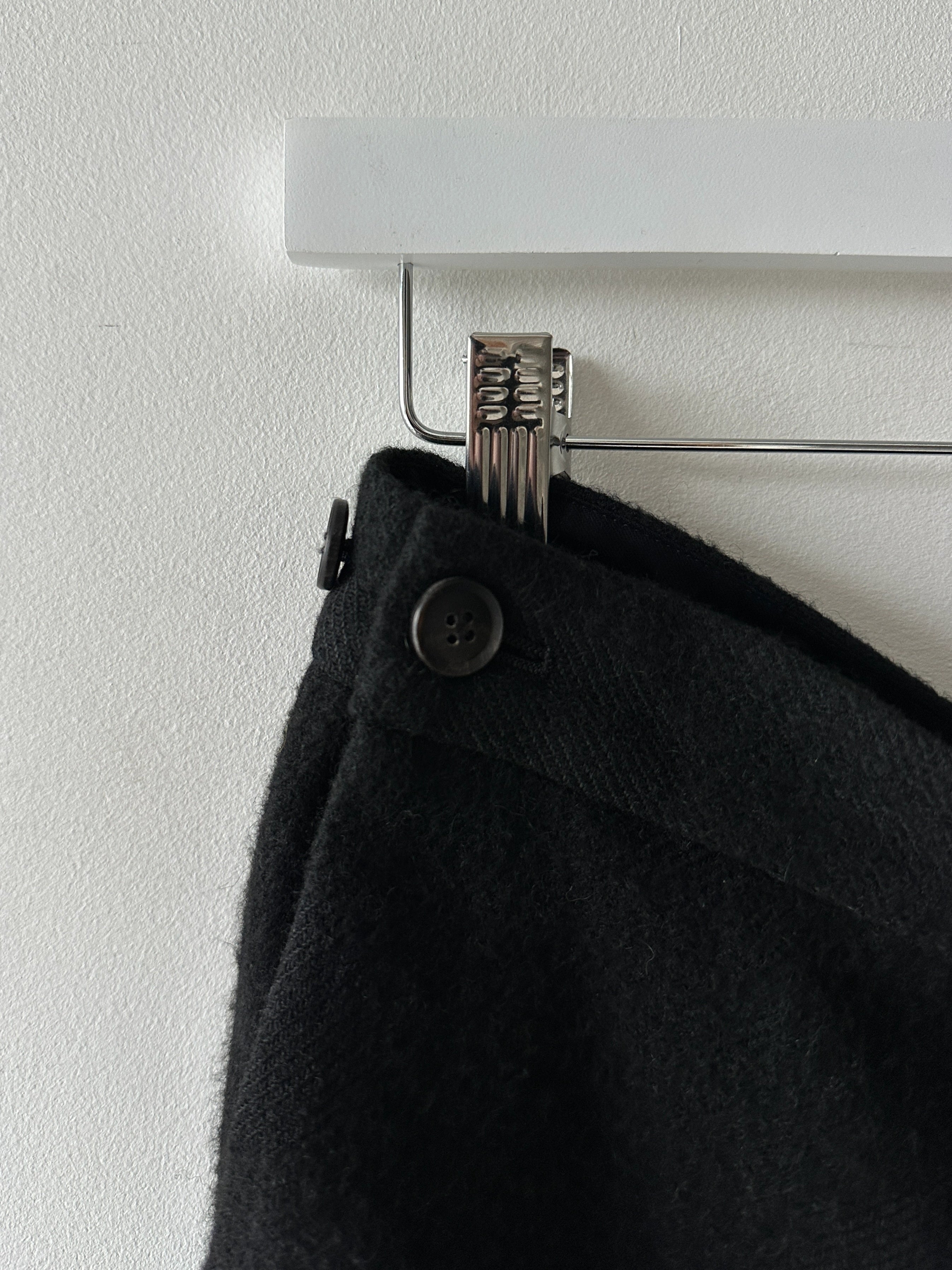 YOHJI YAMAMOTO REGULATION - mid 2010s ASYMMETRIC WOOL SHORTS