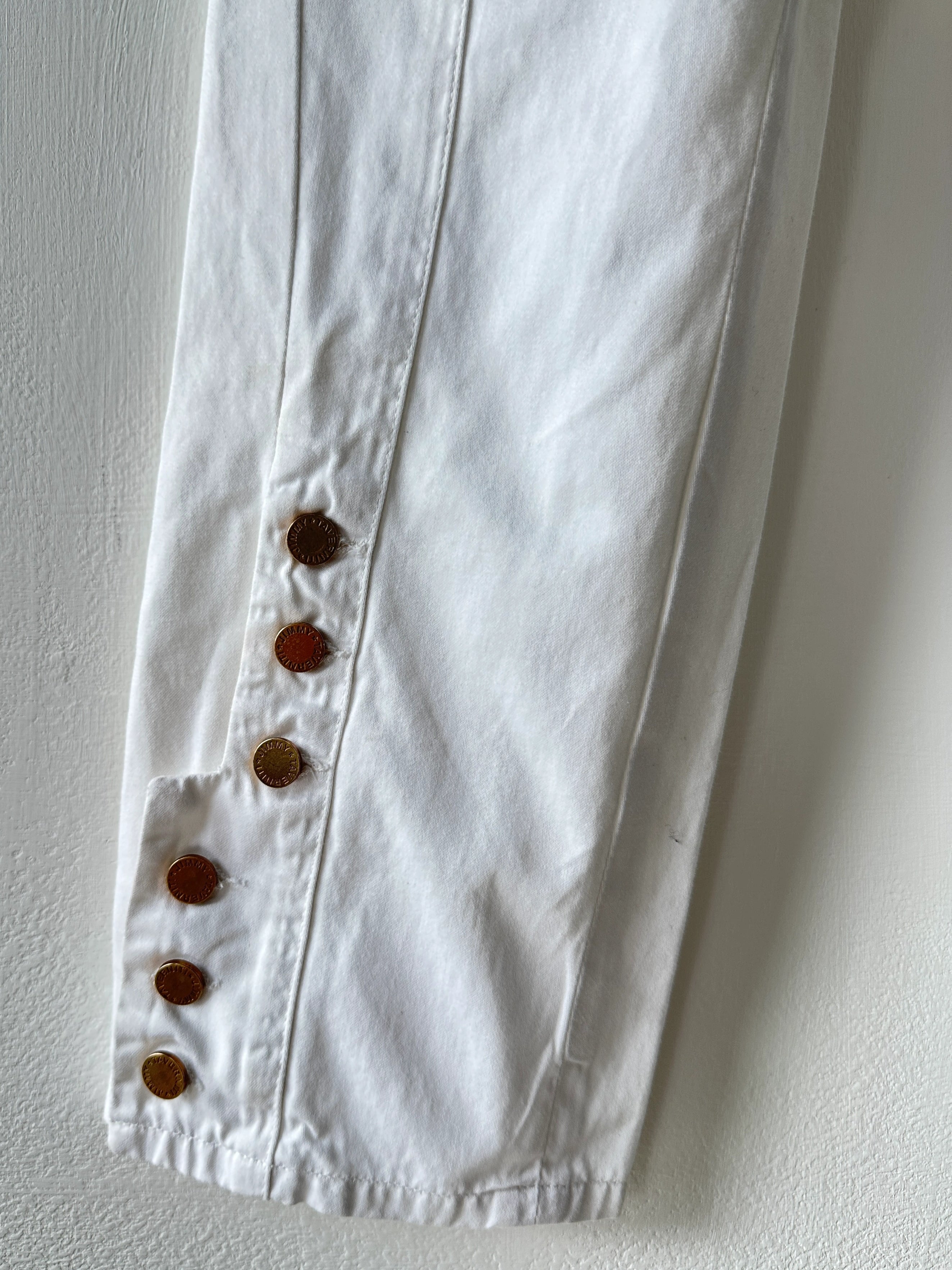 JIMMY TAVERNITI - 1990s CROPPED TROUSERS WITH ZIP OFF WAIST PANEL