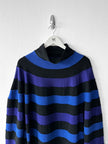 YOHJI YAMAMOTO - early 2000s STRIPED OVERSIZED KNIT JUMPER