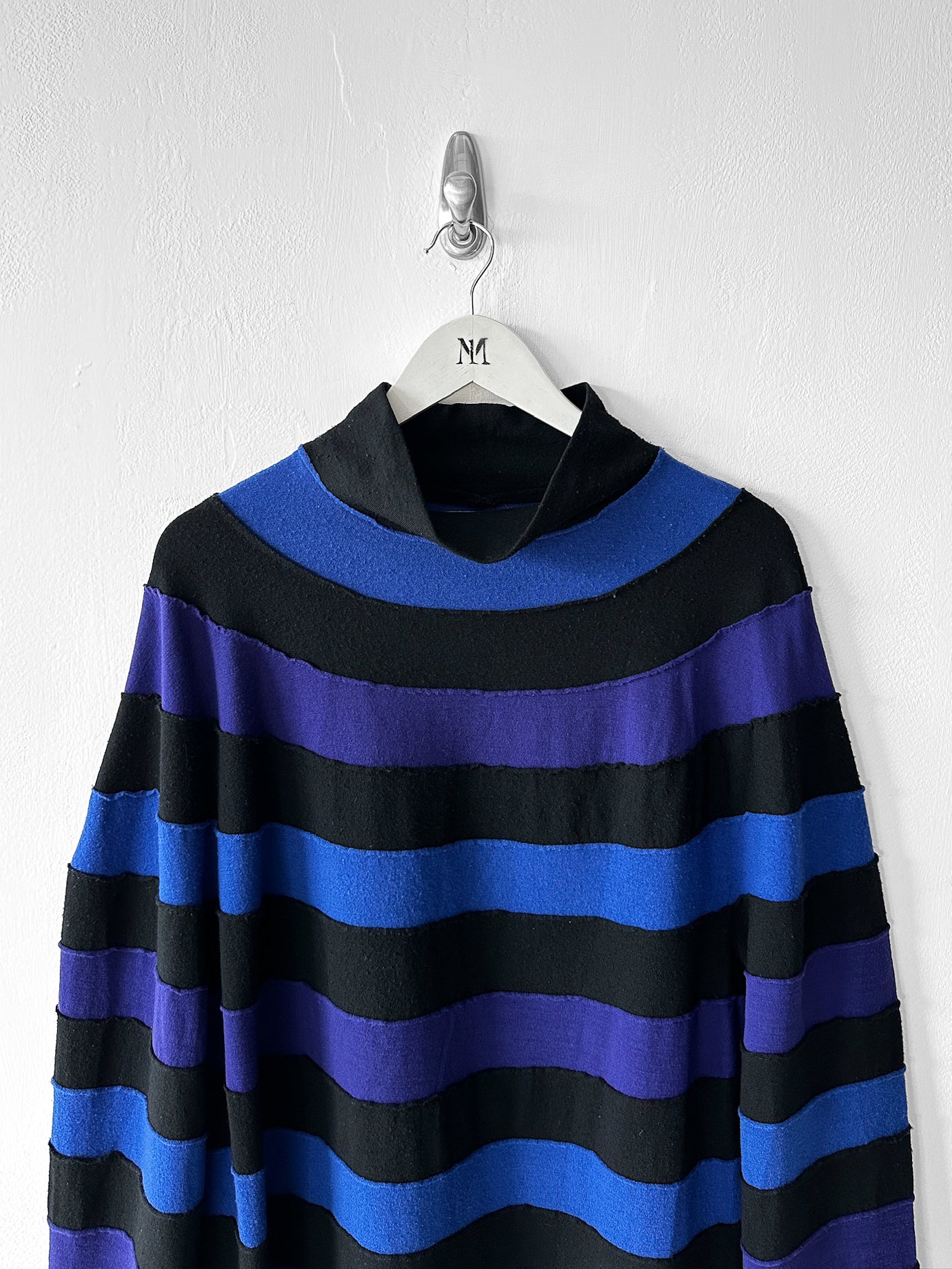 YOHJI YAMAMOTO - early 2000s STRIPED OVERSIZED KNIT JUMPER