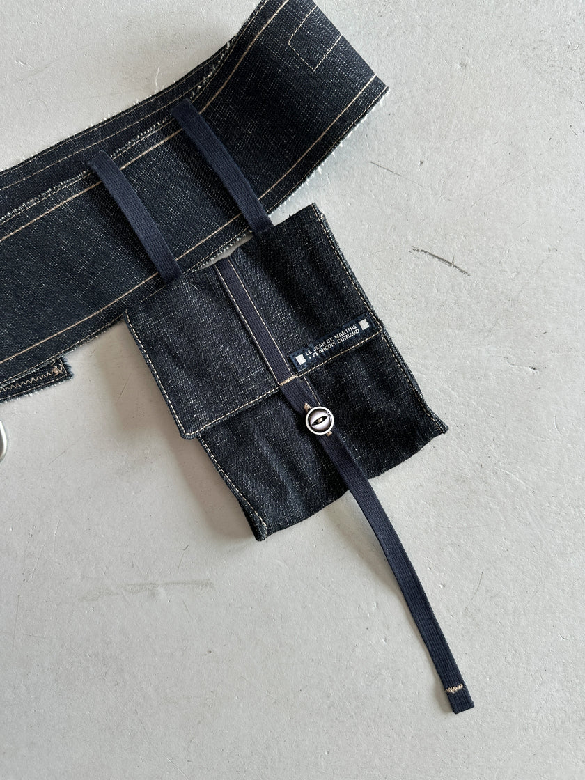 MARITHÉ + FRANÇOIS GIRBAUD - 2000s DENIM BELT WITH POUCH BAG