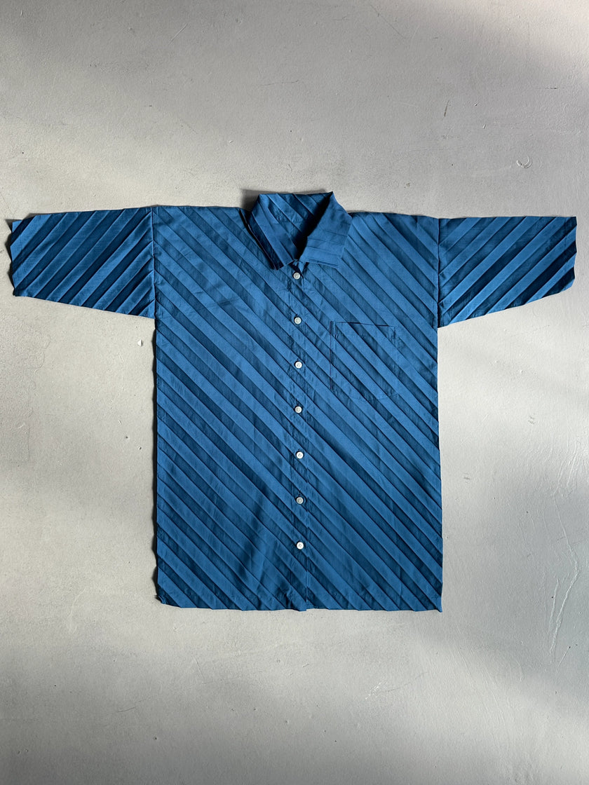 ISSEY MIYAKE ME - S/S 2007 PLEATED HALF SLEEVE SHIRT