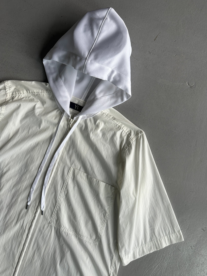 YOHJI YAMAMOTO Y's - S/S 1995 ASYMMETRICAL ZIP UP HOODED SHIRT