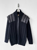 J.C. DE CASTELBAJAC X ICEBERG - late 1970s ZIPPED KNIT WITH COATED COTTON DETAILS
