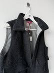 ARMANI JEANS - 1990s FUZZY HAIR ZIPPED VEST GILET