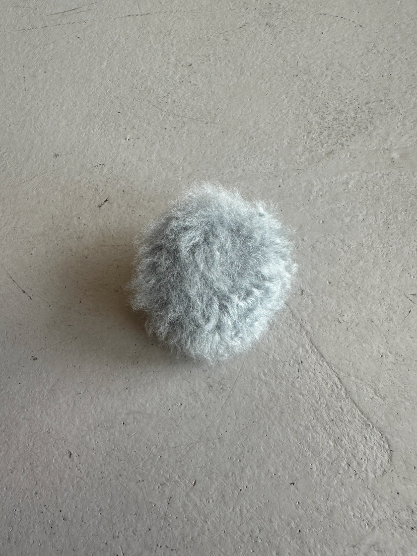 BALENCIAGA - S/S 2021 FAUX FUR  POM POM BUTTON RING