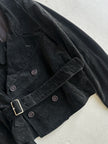 COMME DES GARÇONS - F/W 2001 DOUBLE BREASTED VELVET BELTED JACKET