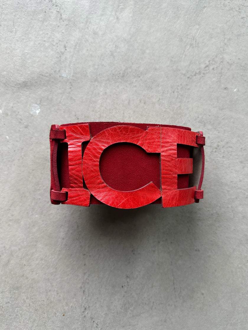 ICE ICEBERG - 2000s LEATHER BELT