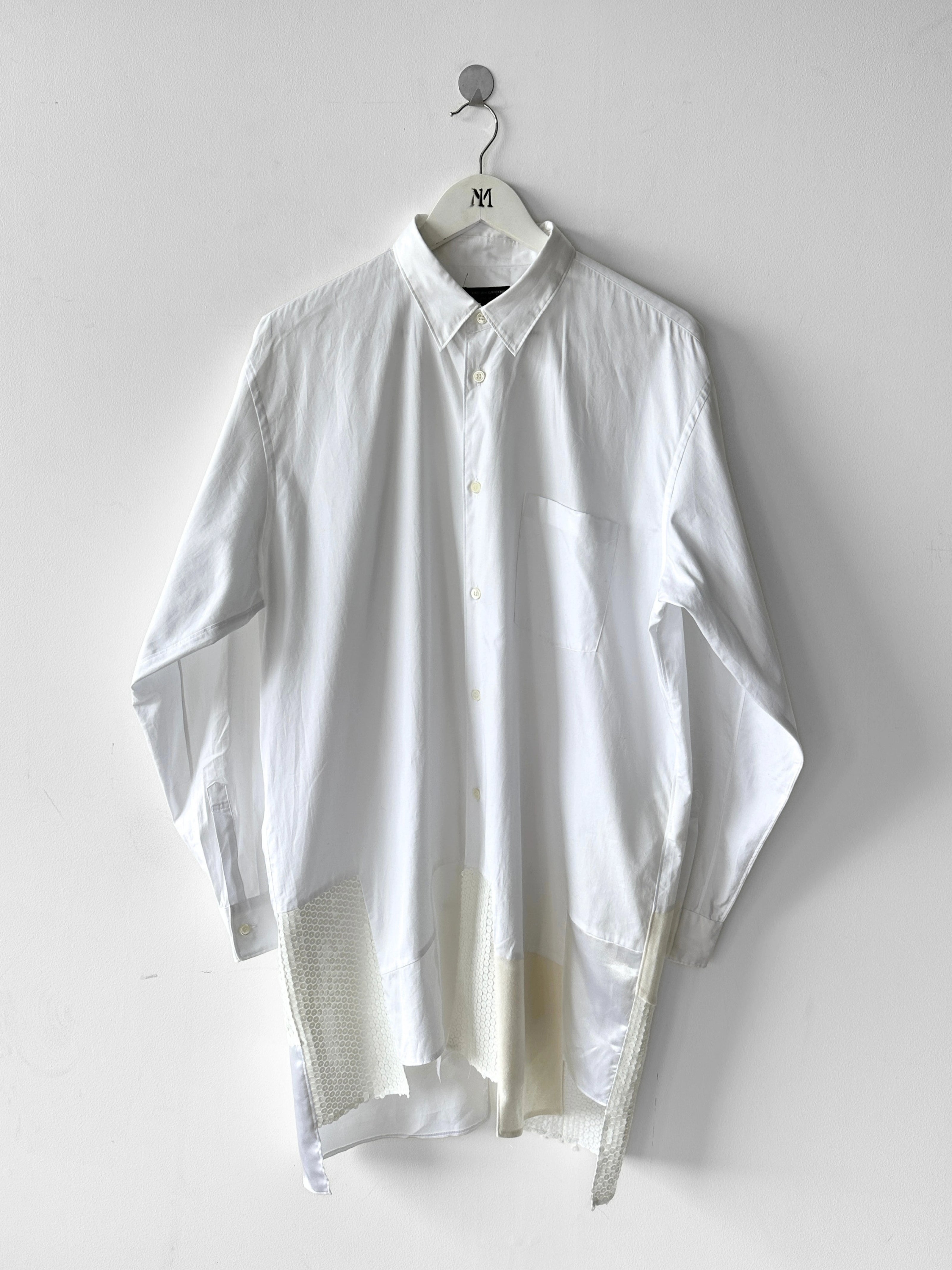 COMME DES GARÇONS - F/W 2024 ASYMMETRICAL SHIRT WITH PATCHWORK HEM PANELS