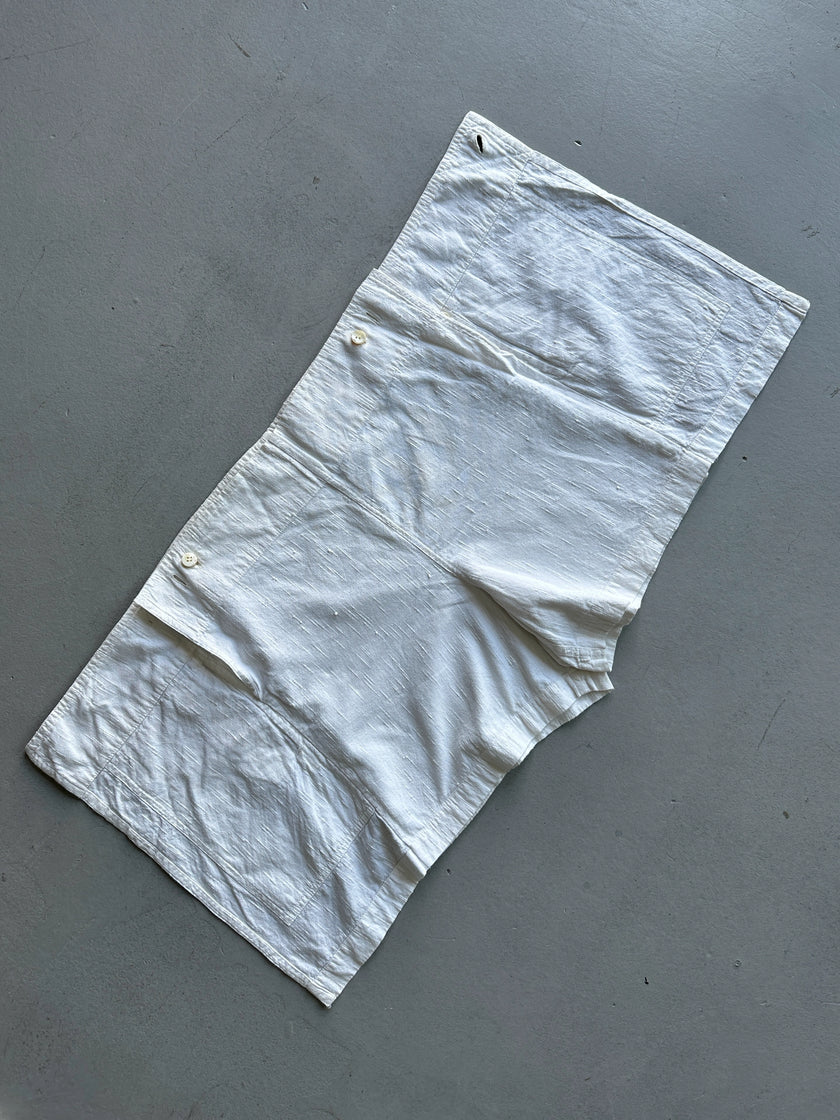 PLANTATION ISSEY MIYAKE - 1990s WRAP STYLE LINEN SHORTS