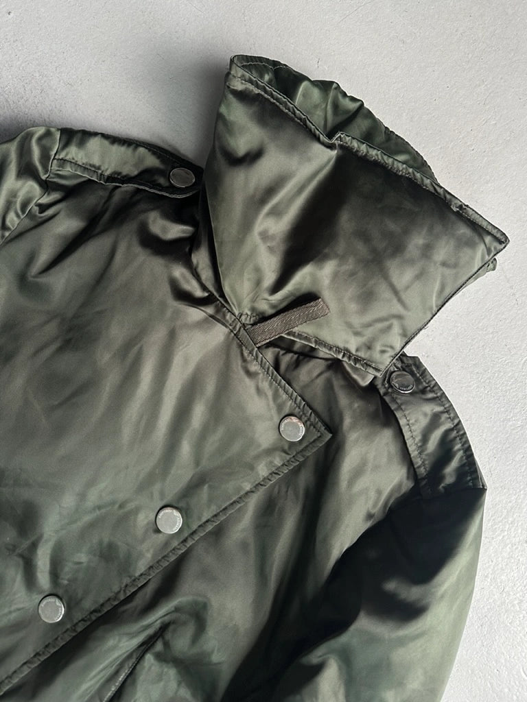 EMPORIO ARMANI - early 2000s ASYMMETRICAL FRONT CLOSURE FUNNEL NECK JACKET