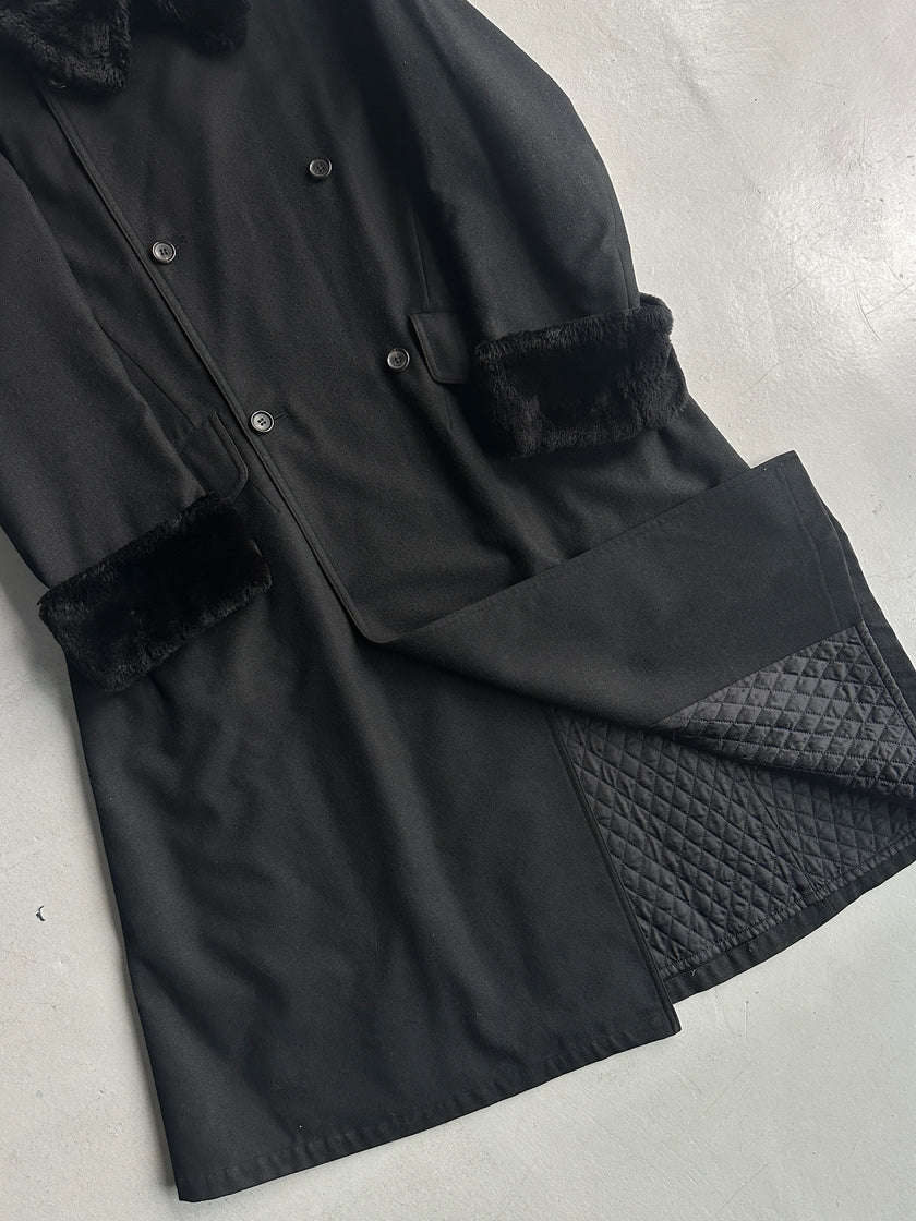 YOHJI YAMAMOTO NOIR - A/W 1996 DOUBLE BREASTED LONG FUR COAT