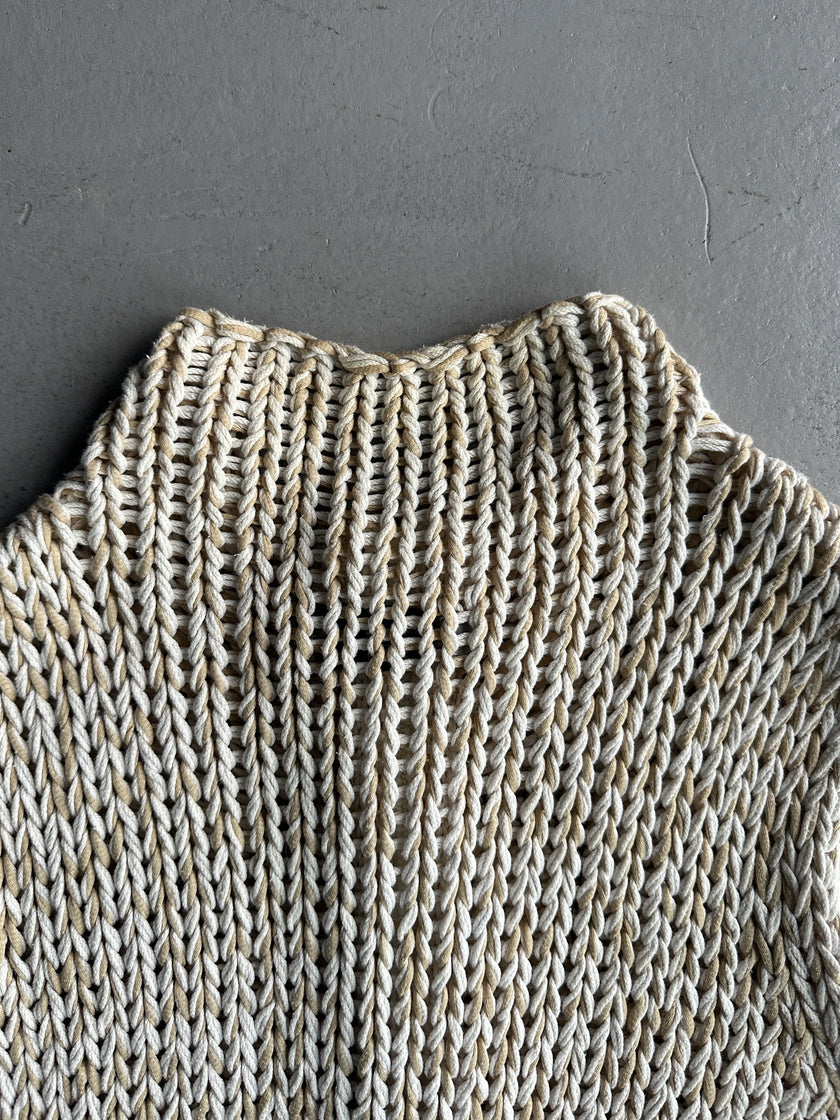 ITALIAN LABEL early 2000s KNITTED YARN ZIPPED VEST GILET