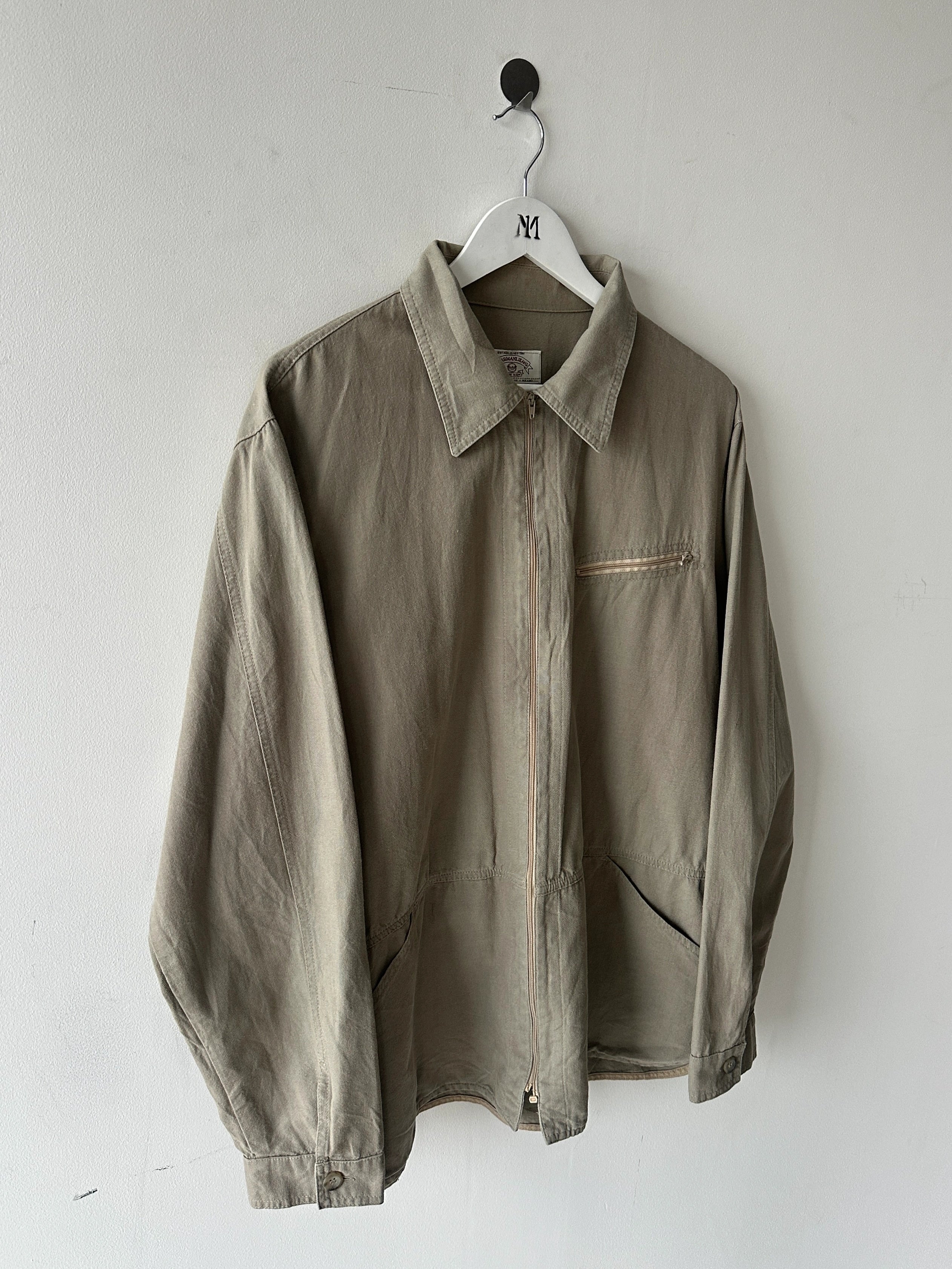ARMANI JEANS - early 1990s ZIPPED CANAPA SHIRT