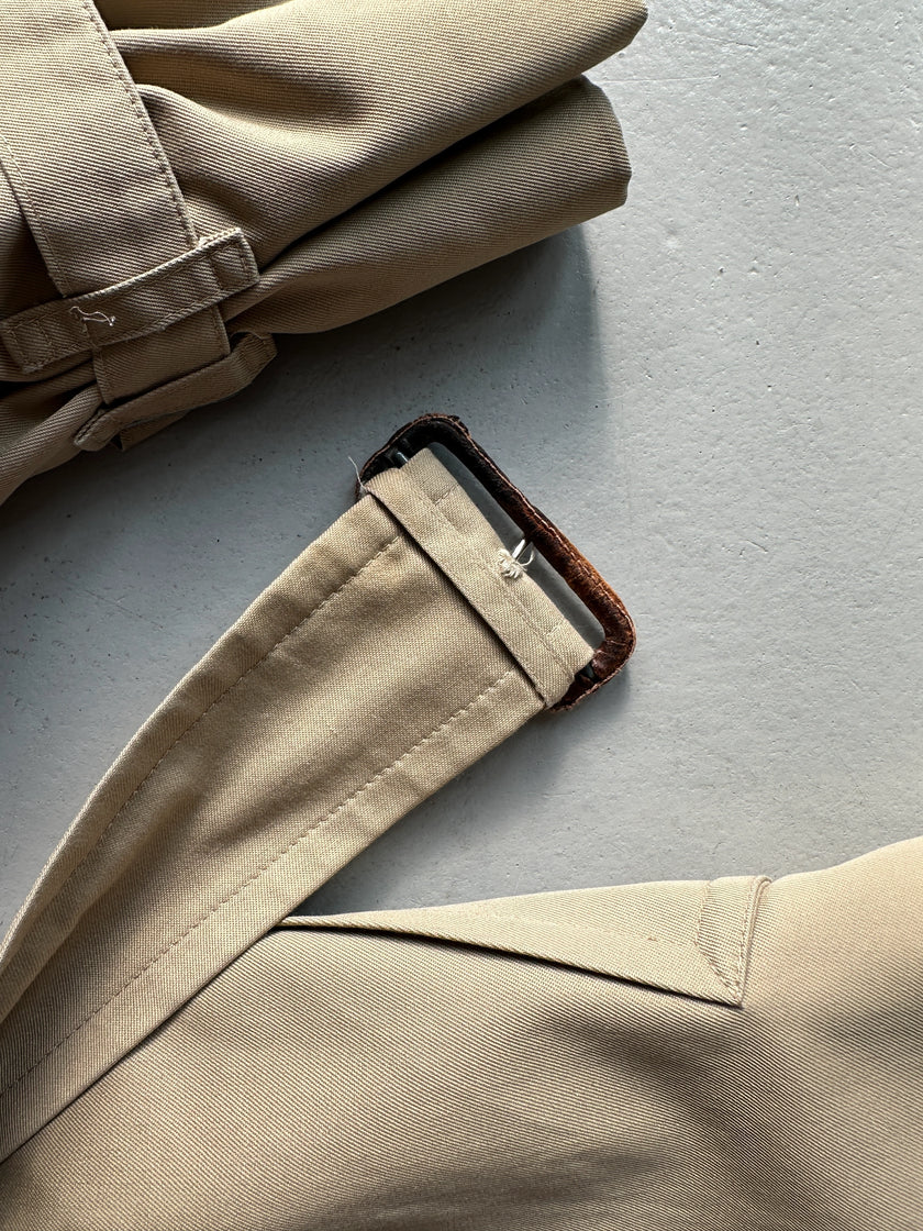 BURBERRYS - 1970s DOUBLE BREASTED EXTRA LONG TRENCH COAT