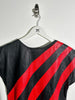 1980s LEATHER TOP WITH CONTRASTING FRONT