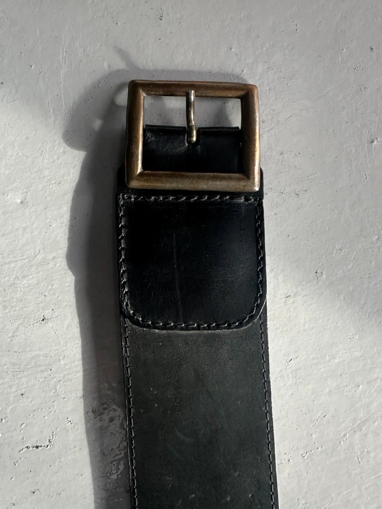 MICHIKO KOSHINO - 1990s LEATHER WAIST BELT