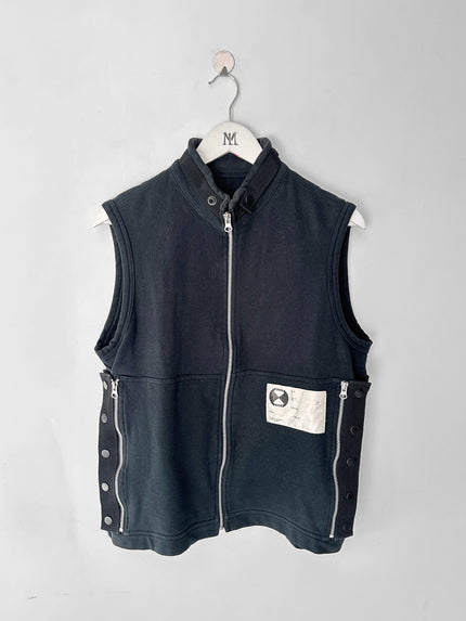 FINAL HOME - 1990s ZIPPED VEST WITH SIDE PANEL DETAILS