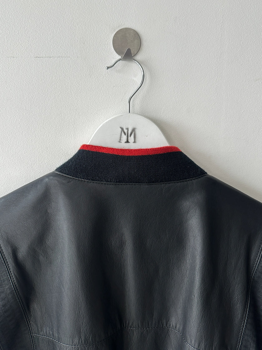 1990s 2 IN 1 BOXY FIT LEATHER JACKET GILET