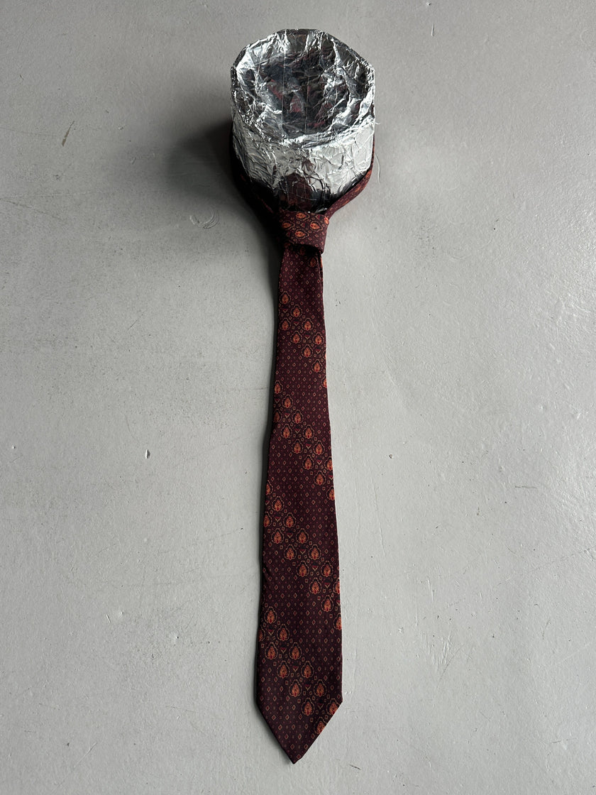 YVES SAINT LAURENT - 1990s SILK PATTERNED TIE