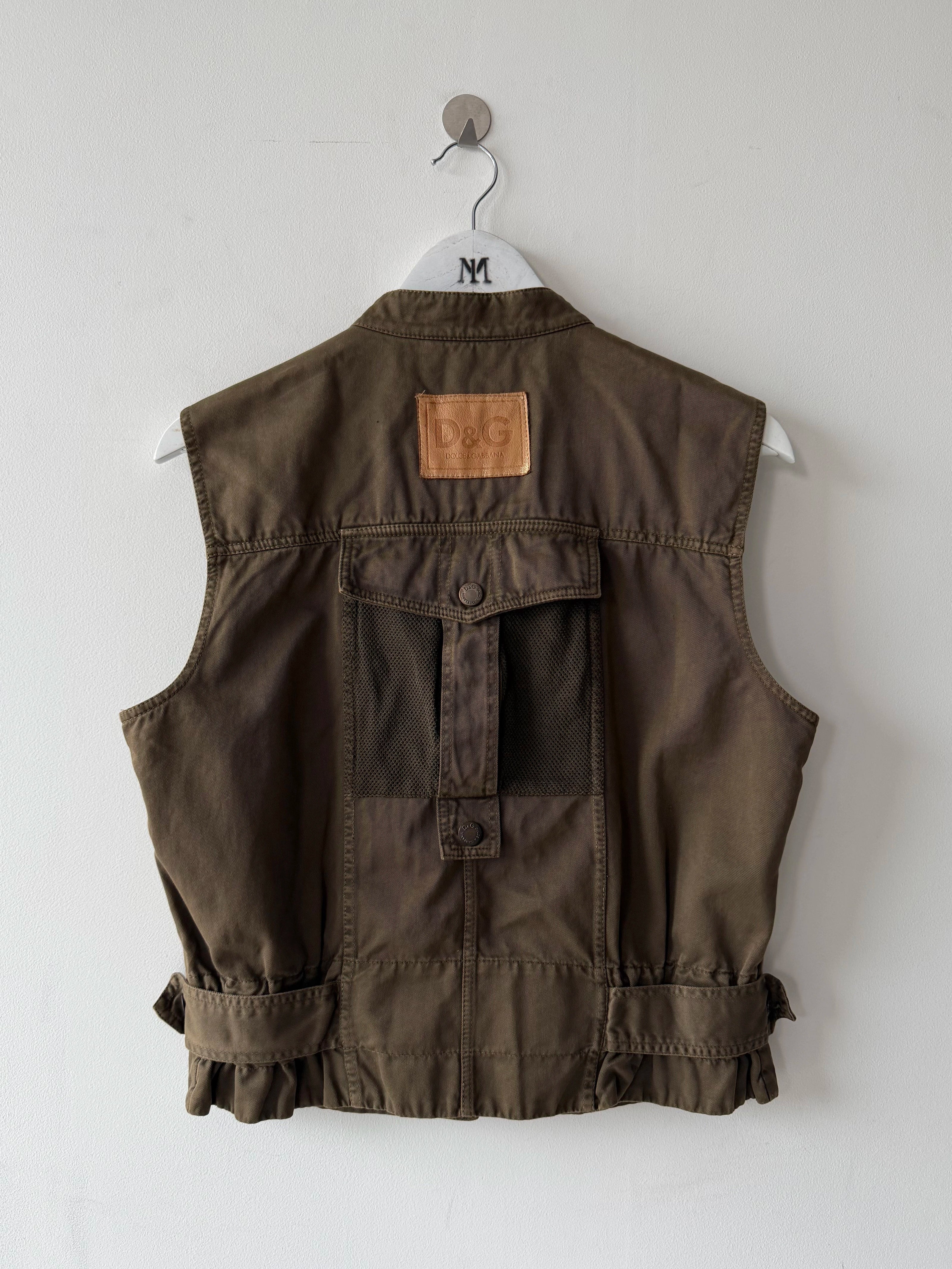 DOLCE & GABBANA -S/S 2003 CARGO ZIPPED VEST GILET
