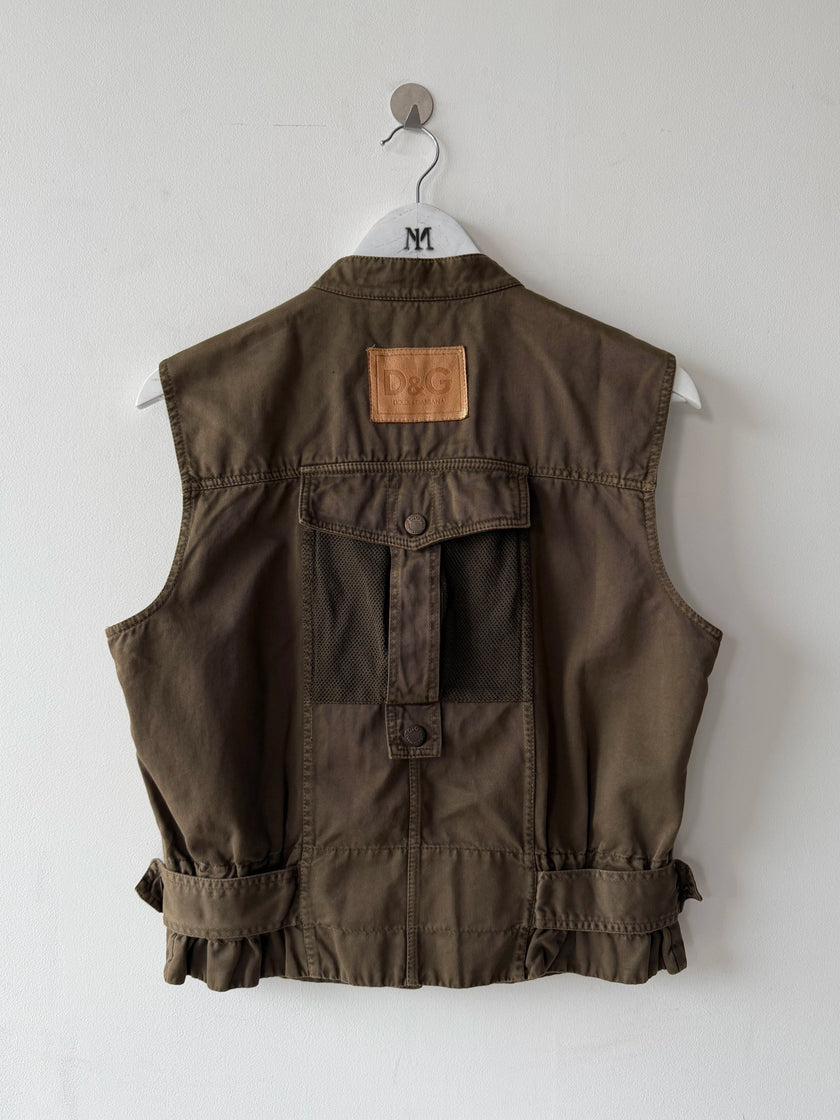 DOLCE & GABBANA -S/S 2003 CARGO ZIPPED VEST GILET