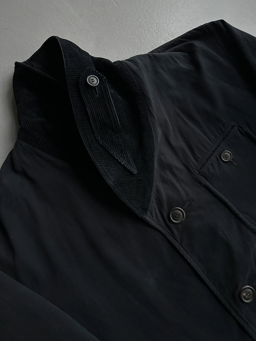 ISSEY MIYAKE - 1990s MIDI JACKET WITH CORDUROY COLLAR