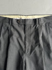 VALENTINO - 1990s TURN UP HEM FRONT PLEATS TAILORED TROUSERS