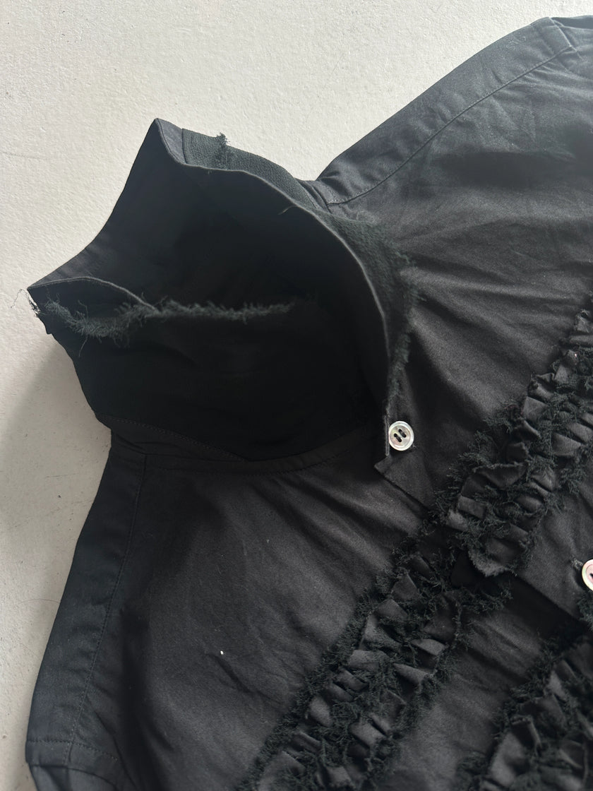 COMME DES GARÇONS TRICOT - 2000s RUFFLE DETAILS AT FRONT SHIRT