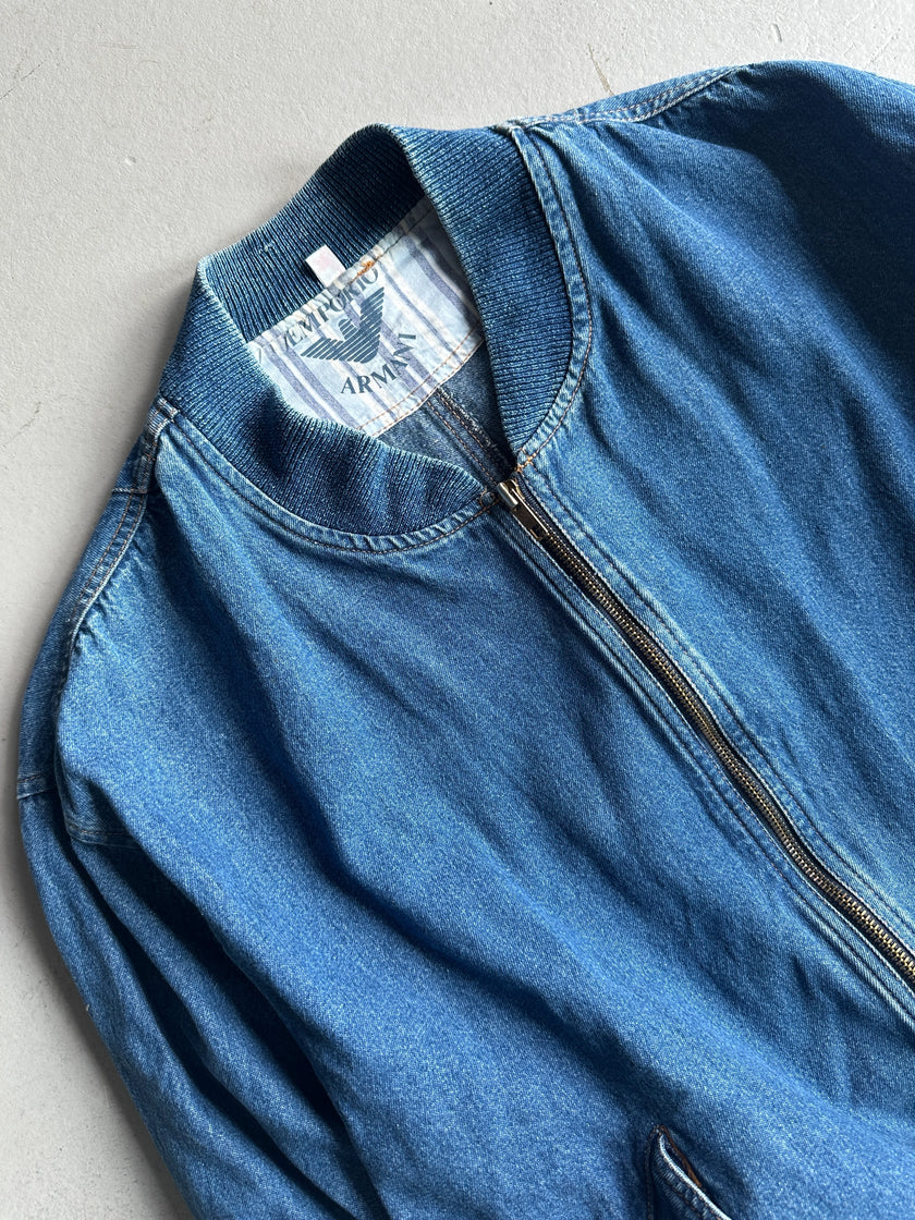 EMPORIO ARMANI - 1980s DENIM BOMBER JACKET
