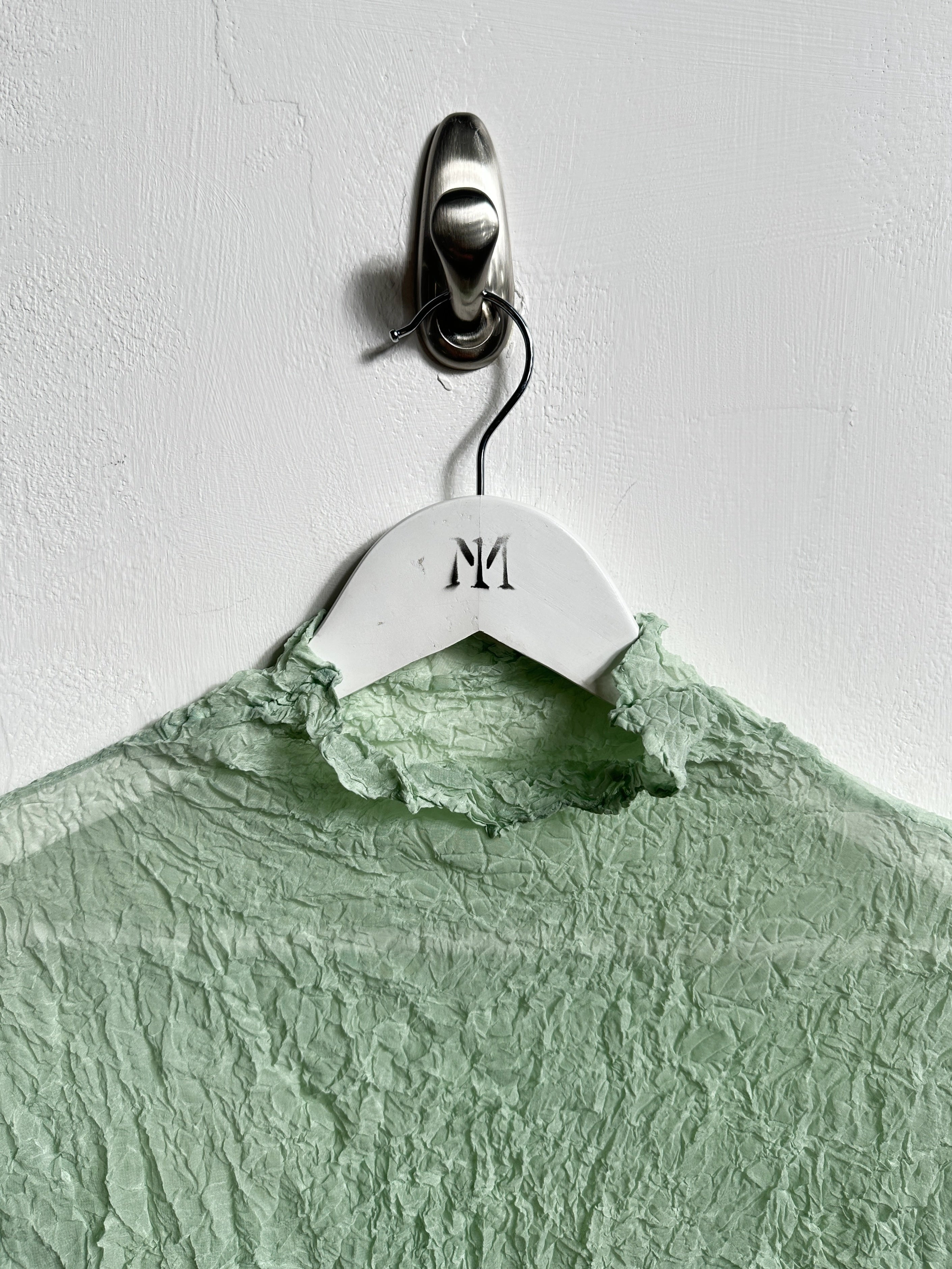 ISSEY MIYAKE PERMANENTE - S/S 1989 SHORT SLEEVE CRINKLED TOP