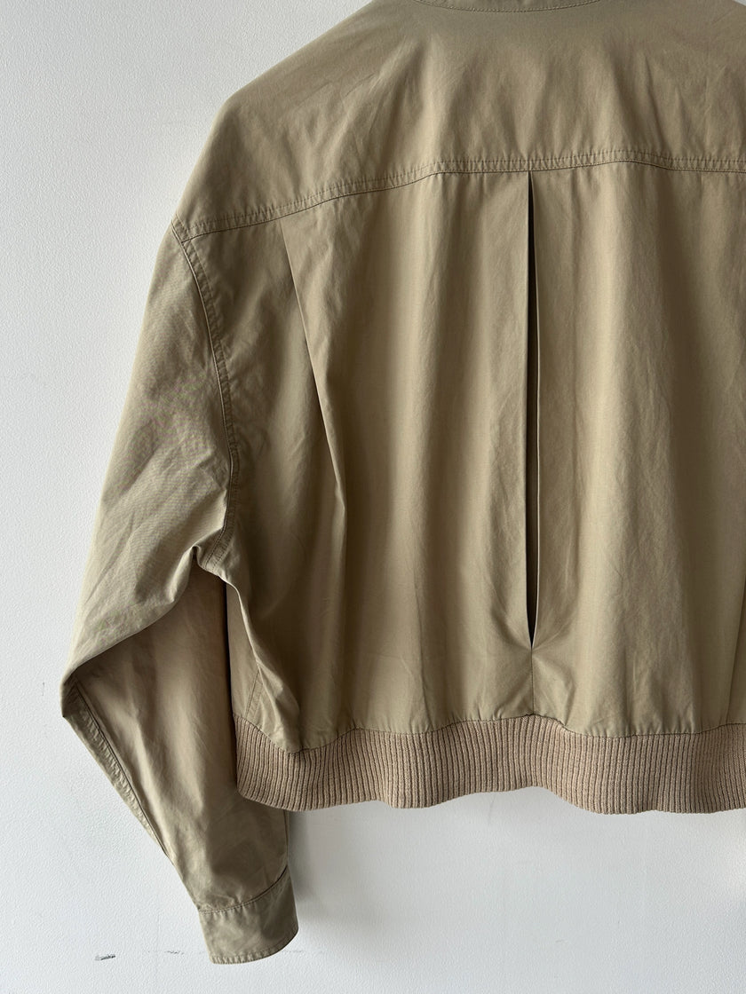 VALENTINO - 1980s CROP FIT LIGHT BOMBER JACKET