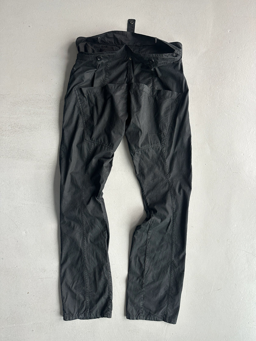 TAVERNITI - 1980s OVERSIZED MULTI POCKET AVANT GARDE TROUSERS