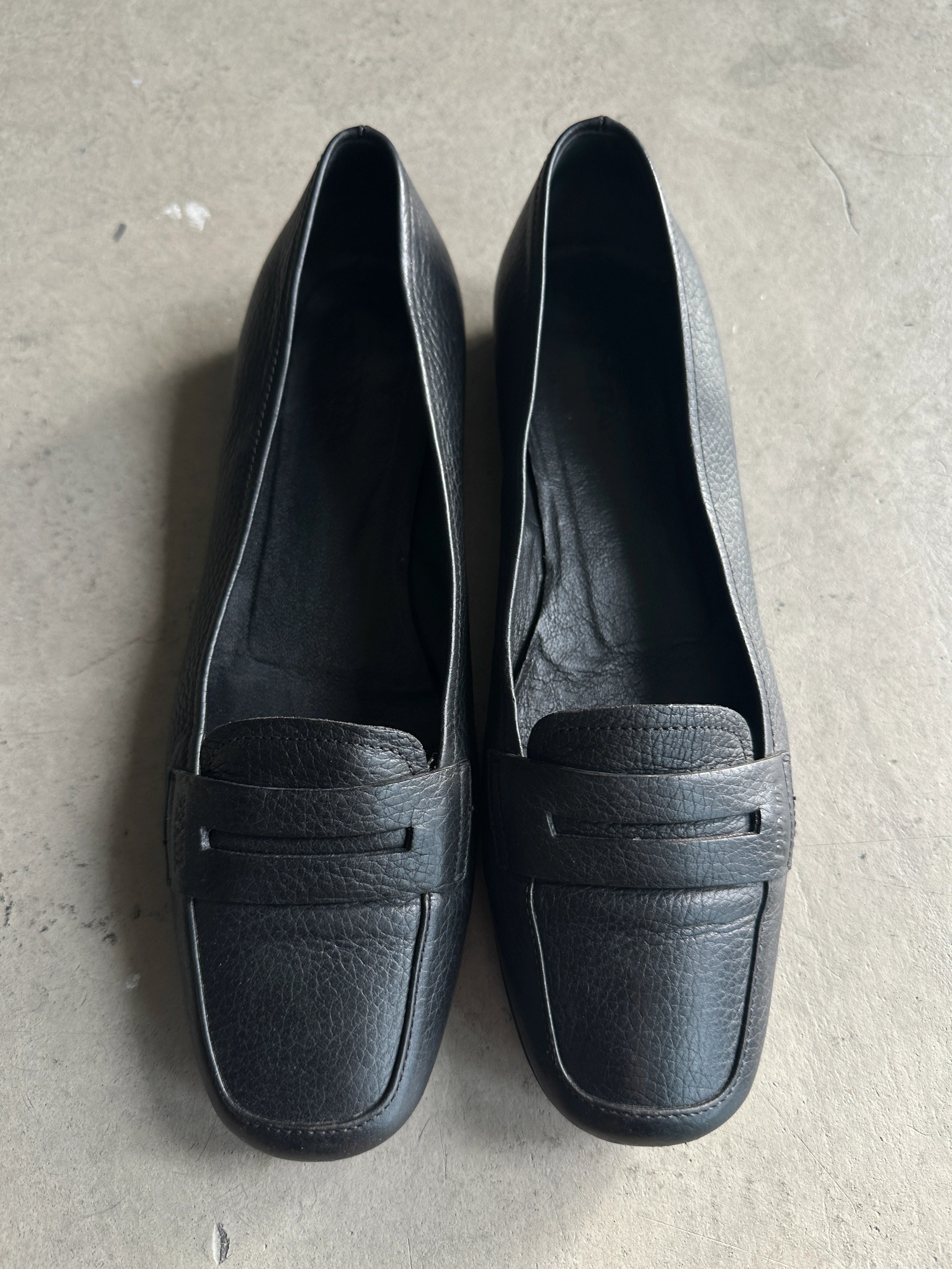 PRADA - 1990s SOFT LEATHER PENNY LOAFERS