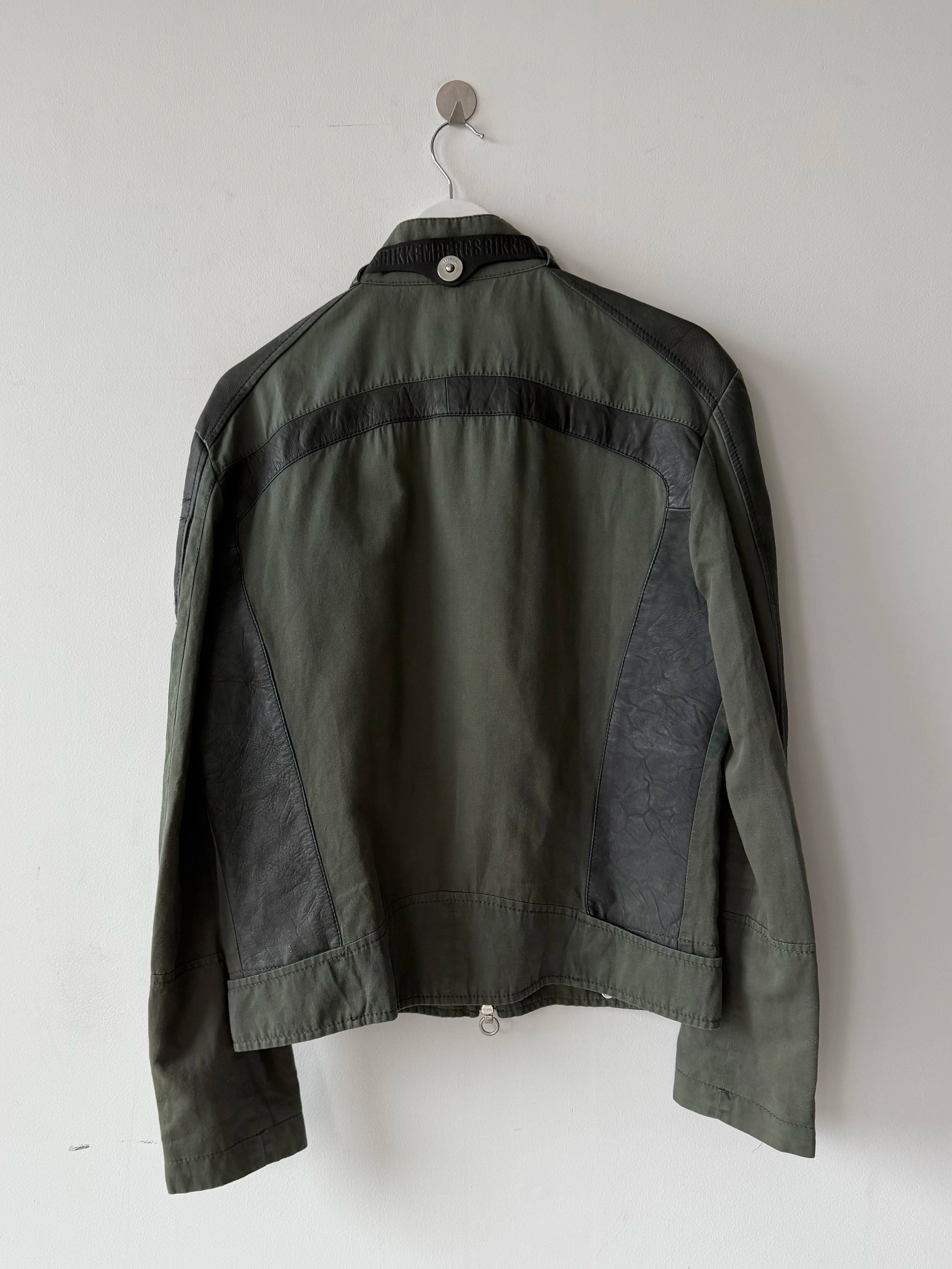 BIKKEMBERGS - S/S 2007 BIKER JACKET WITH LEATHER DETAILS