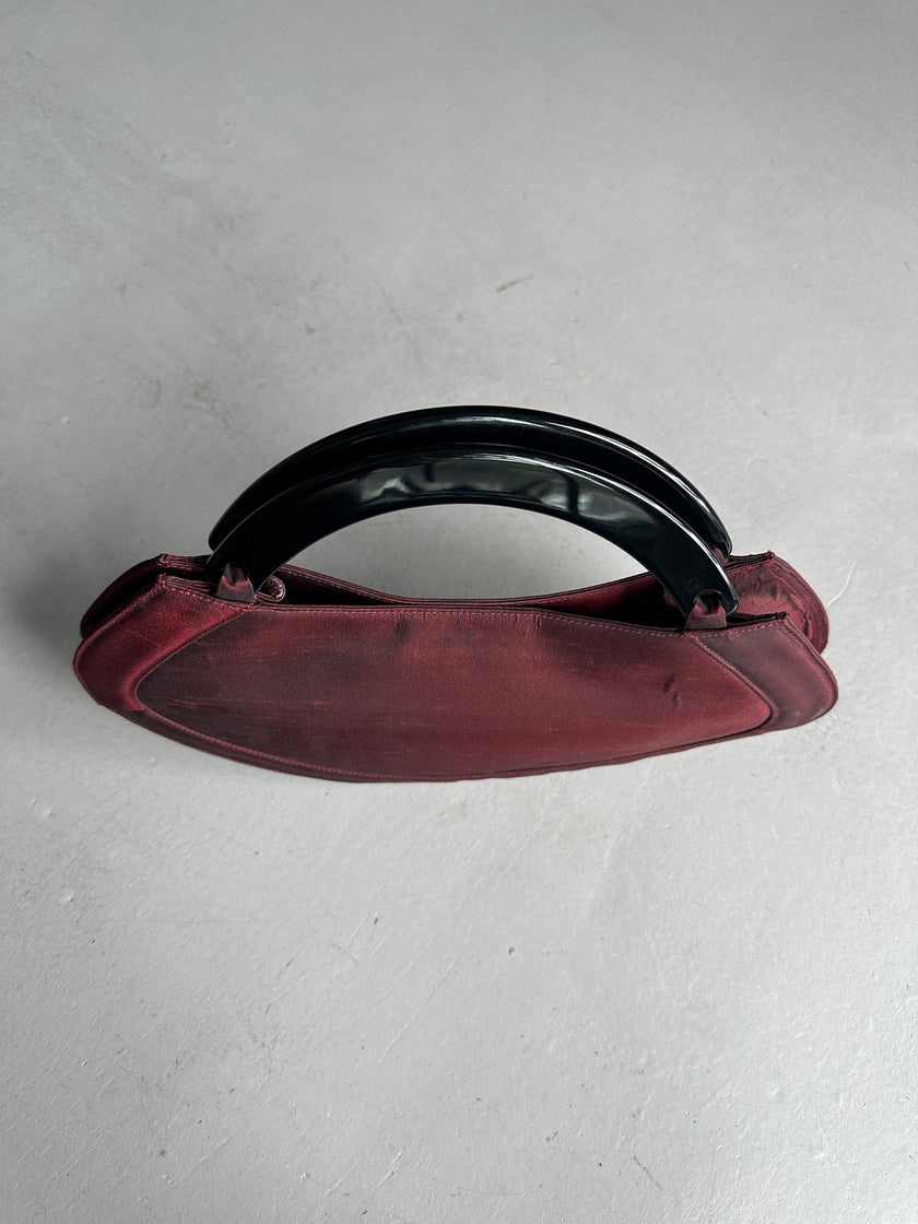 GIORGIO ARMANI -  1990s ORGANZA CRESCENT HANDBAG