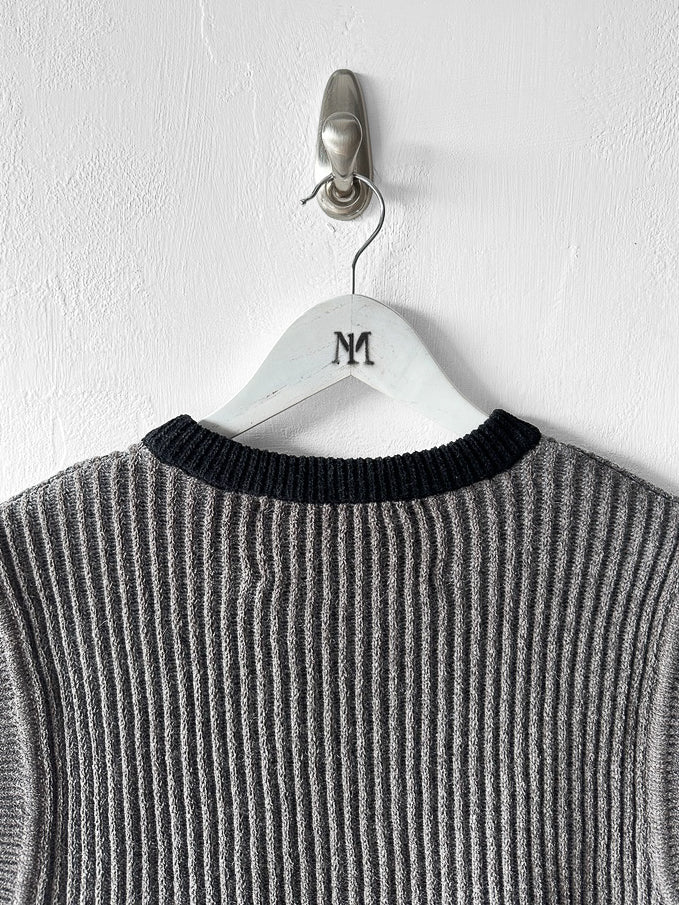 DIRK BIKKEMBERGS - F/W 2017 CHENILLE KNIT CREW NECK VEST TOP