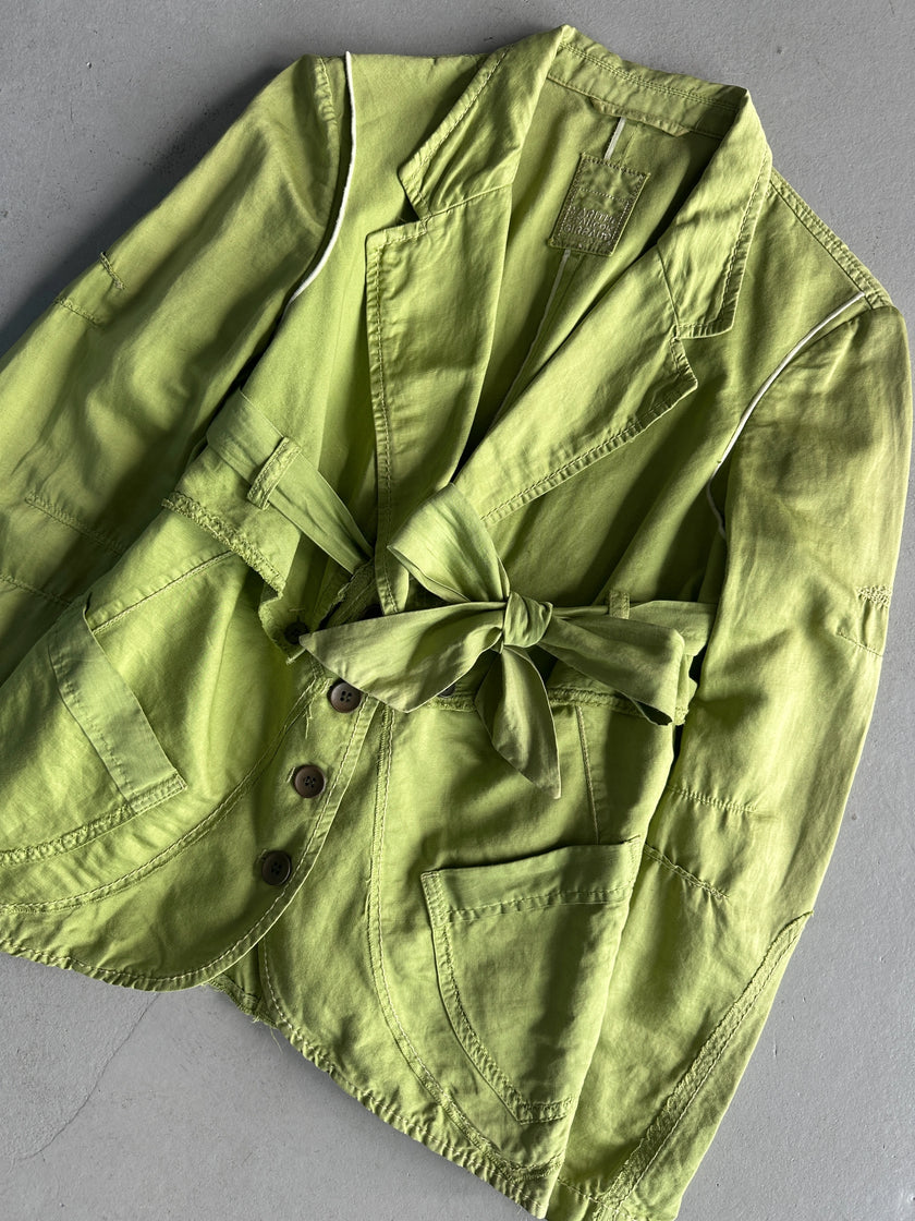 MARITHÉ + FRANÇOIS GIRBAUD - S/S 2006 TIE FRONT COTTON BLAZER