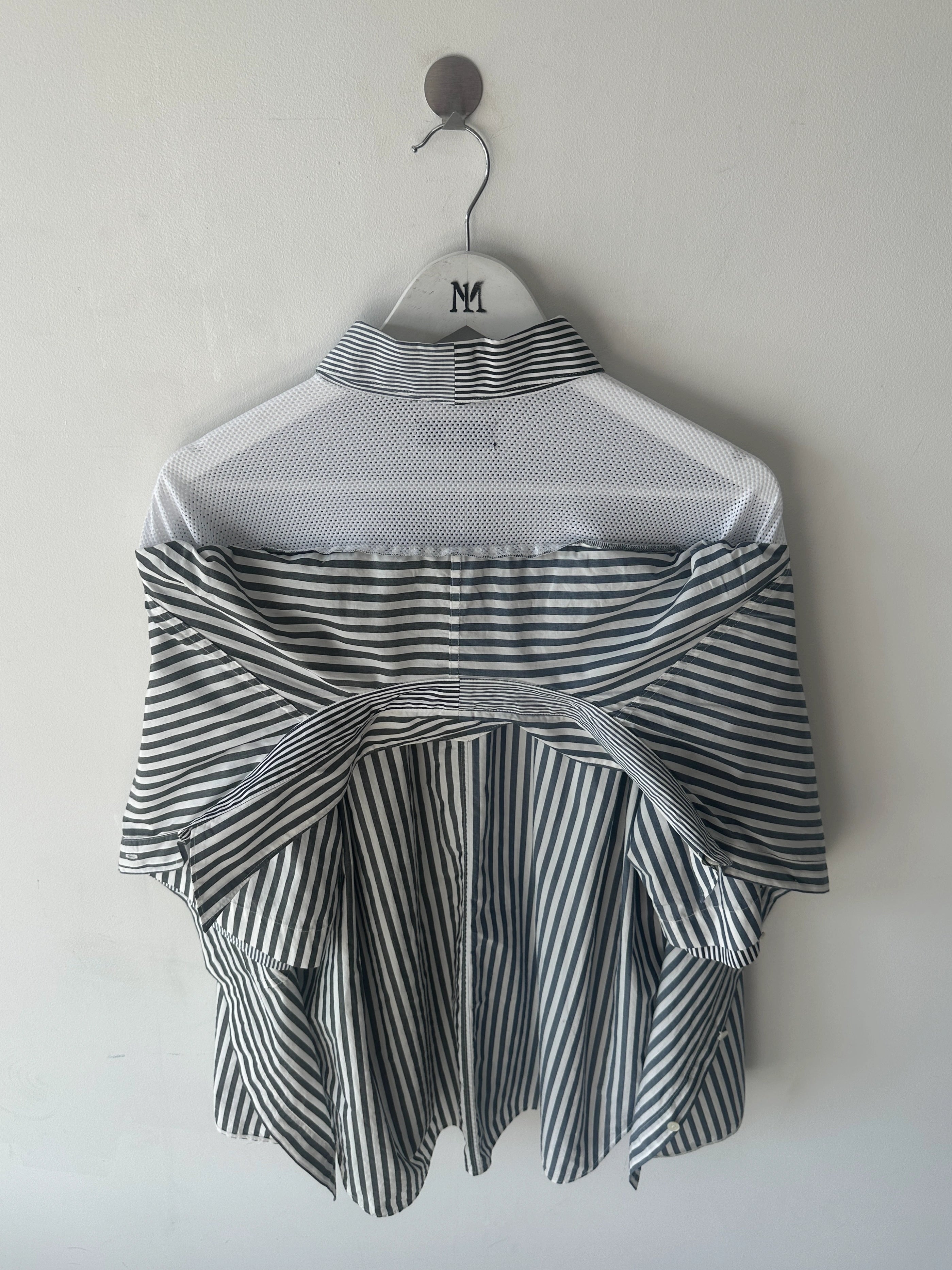 YOHJI YAMAMOTO Y'S - late 2000s DOUBLE LAYER SHORT SLEEVE SHIRT