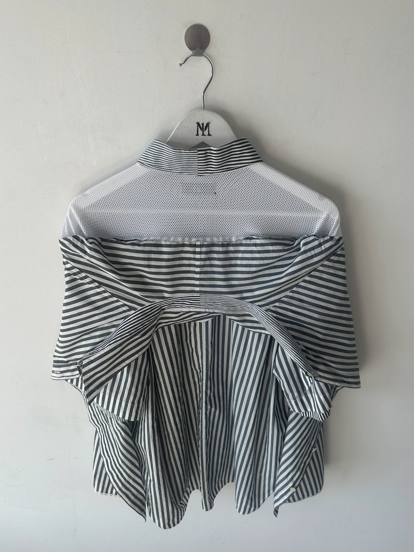 YOHJI YAMAMOTO Y'S - late 2000s DOUBLE LAYER SHORT SLEEVE SHIRT