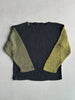 ICEBERG BY J.C. DE CASTELBAJAC - 1980s DISTRESSED COLLAR KNIT JUMPER